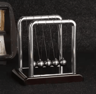 Inspire Curations BalanceSphere Newtons Cradle Desk Toy Steel Pendulum Physics Decor cube Pool B