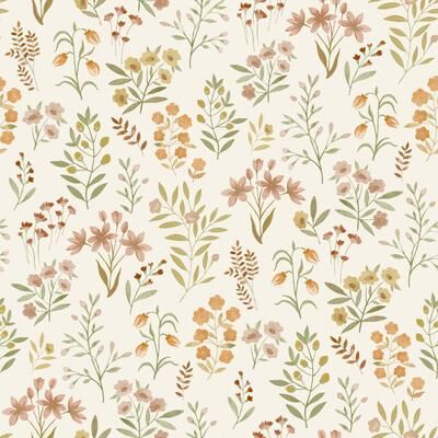Galerie Wallcoverings Inia Collection Floral Leaf Matte Finish Vinyl on Non-woven Wallpaper Roll
