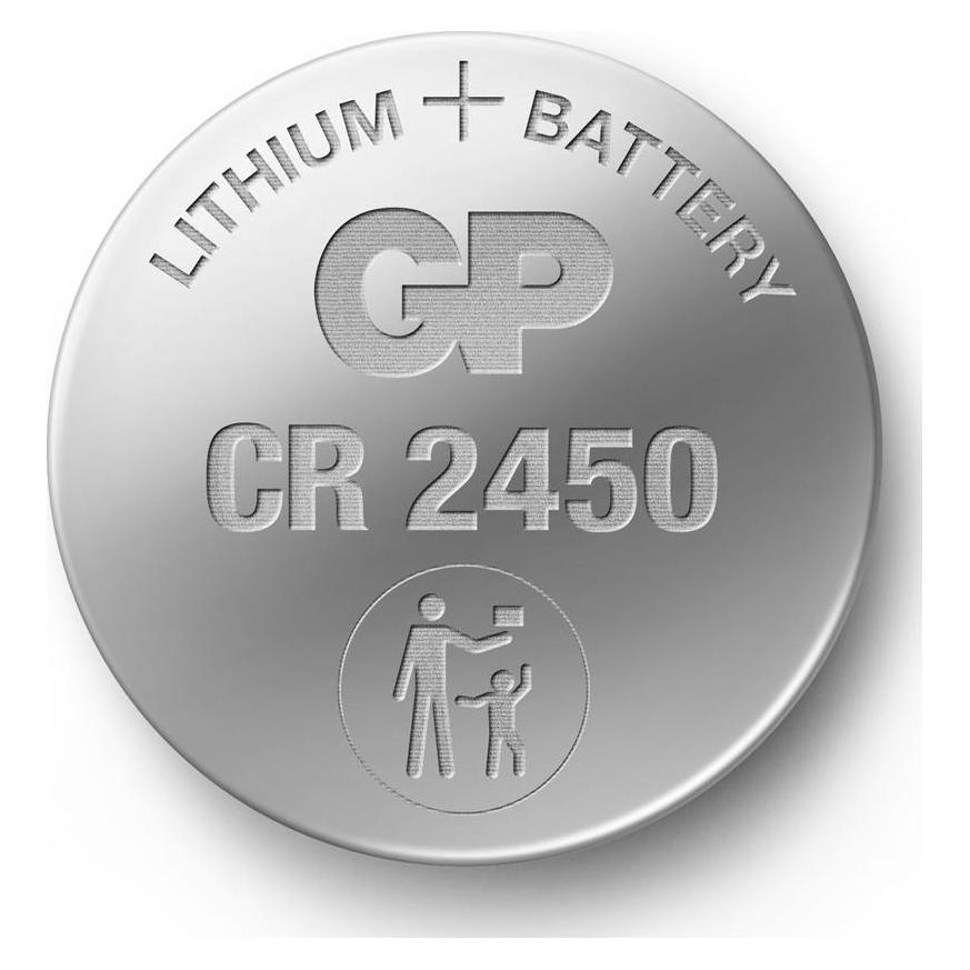 GP Batteries Knopfzelle Lithium CR2450, 5er (5 Stk., CR2450, 600 mAh) (0602450C5)