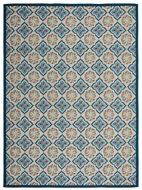 "Caprice Indoor/Outdoor Rug - Teal, 8'10"" x 11'9"" - Ballard Designs"
