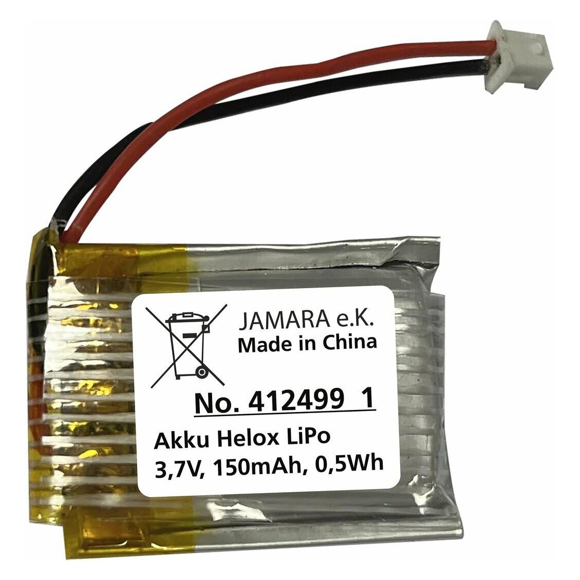 Jamara Akku Helox Lipo 3,7V 150mAh 0,55Wh (150 mAh, 3.70 V) (412499)