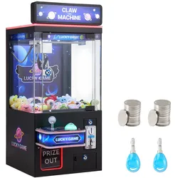VEVOR Greifautomat, Spielautomat, mittelgroßer Arcade-Spielautomat mit Licht & Ton, verstellbaren Stahlkrallen, Gewinnautomat, Greifer, Verkaufsspielzeug, für kommerzielles Heimkino, Schwarz-Lila