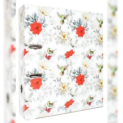 ADINA Motivordner Mohn, wilde Blume, Nachtigall-Vogel