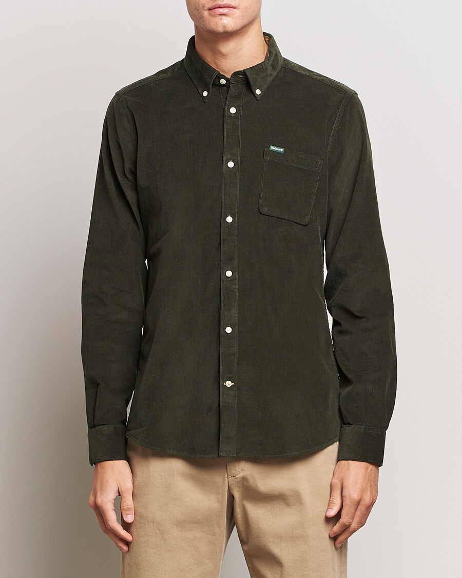 Barbour Lifestyle Ramsey Corduroy Shirt Forest men M Grøn