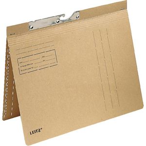 Leitz Pendelhefter 2114-00-00, A4, natronbraun, kaufmännische Heftung, 250 g/m² Karton, 50 Stück