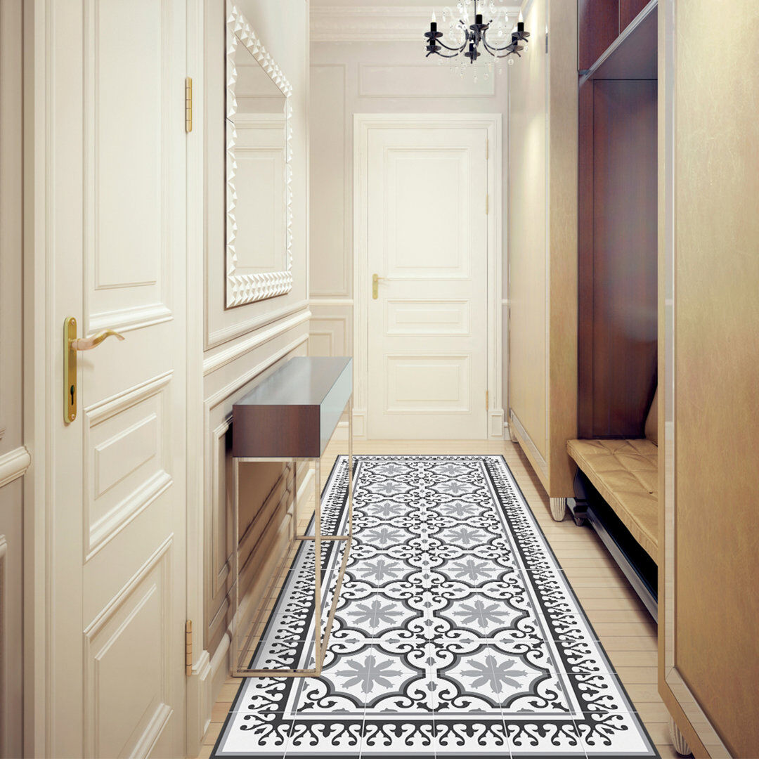 Astoria Grand Hartmann Vinyl Area Rug Runner 66 x 250cm
