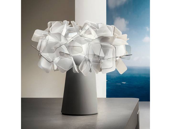Clizia LED-Akku-Tischlampe, rauchgrau, dimmbar - Slamp - Wohnzimmer - Design - Kunststoff