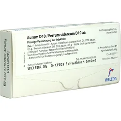WELEDA AURUM D 10/Ferrum sidereum D 10 aa Ampullen 8X1 ml Ampullen