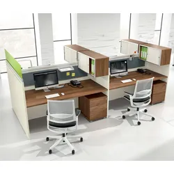 Teamarbeitsplatz 4 Personen mit Stauraum JT-Line