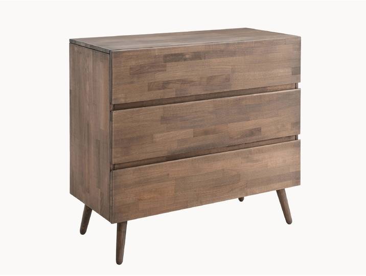 Kommode Lunara - H90,5xB100xT45 cm - geölt - Kernbuche