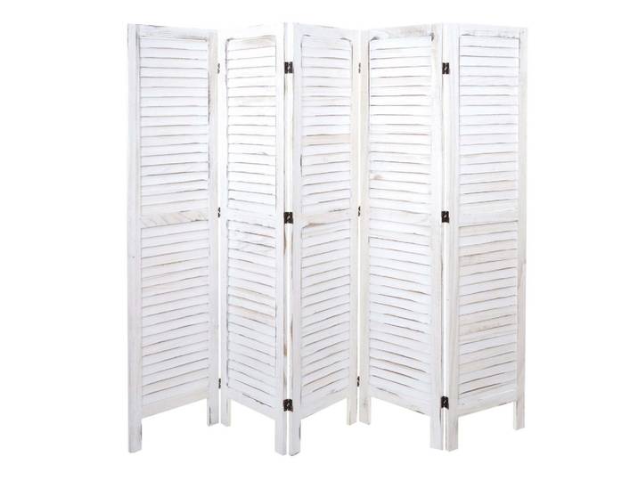 MCW Paravent Weiß, Holz, Paulownia, 200x170x2 cm, Wohnzimmer, Raumteiler, Paravents