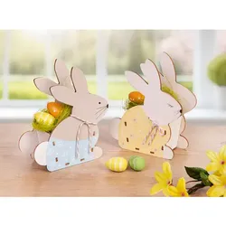 buttinette Bastel-Set "Hasenkörbchen", 2 Stück