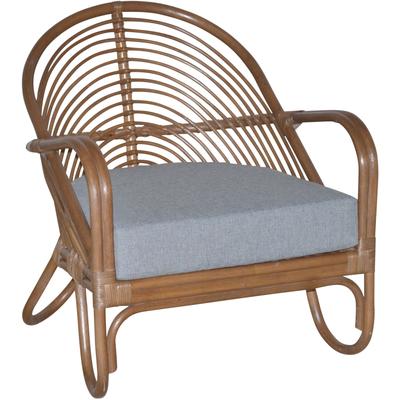 Loungesessel, braun, B:70cm H:80,5cm T:72cm, Bezug 100% Polyester, HOFMANN LIVING AND MORE, Sessel, Handgeflochten