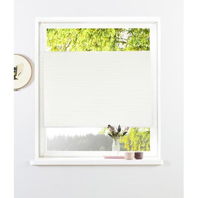 Plissee OTTO HOME "ZANNIE, ohne Bohren, feine Linienstruktur, Lichtschutz, zeitlos" Gr. 4, weiß, B:60cm H:130cm, Obermaterial: 100% Polyester, Plissees, mit feiner Linienstruktur, zeitlos, für Fenster & Tür - NEUHEIT