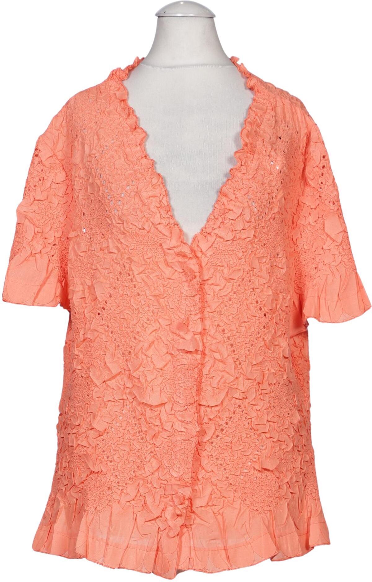 Kriss Trading Sweden Damen Bluse, Orange, Gr. M, Synthetik / Baumwolle - Second Hand