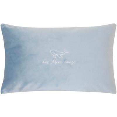 Dekokissen PAD "OCEAN", sky, bestickt, B:30cm L:40cm, Baumwolle, Polyester, Dekokissen_Sitzkissen_Kissenhüllen, schicke stickerei