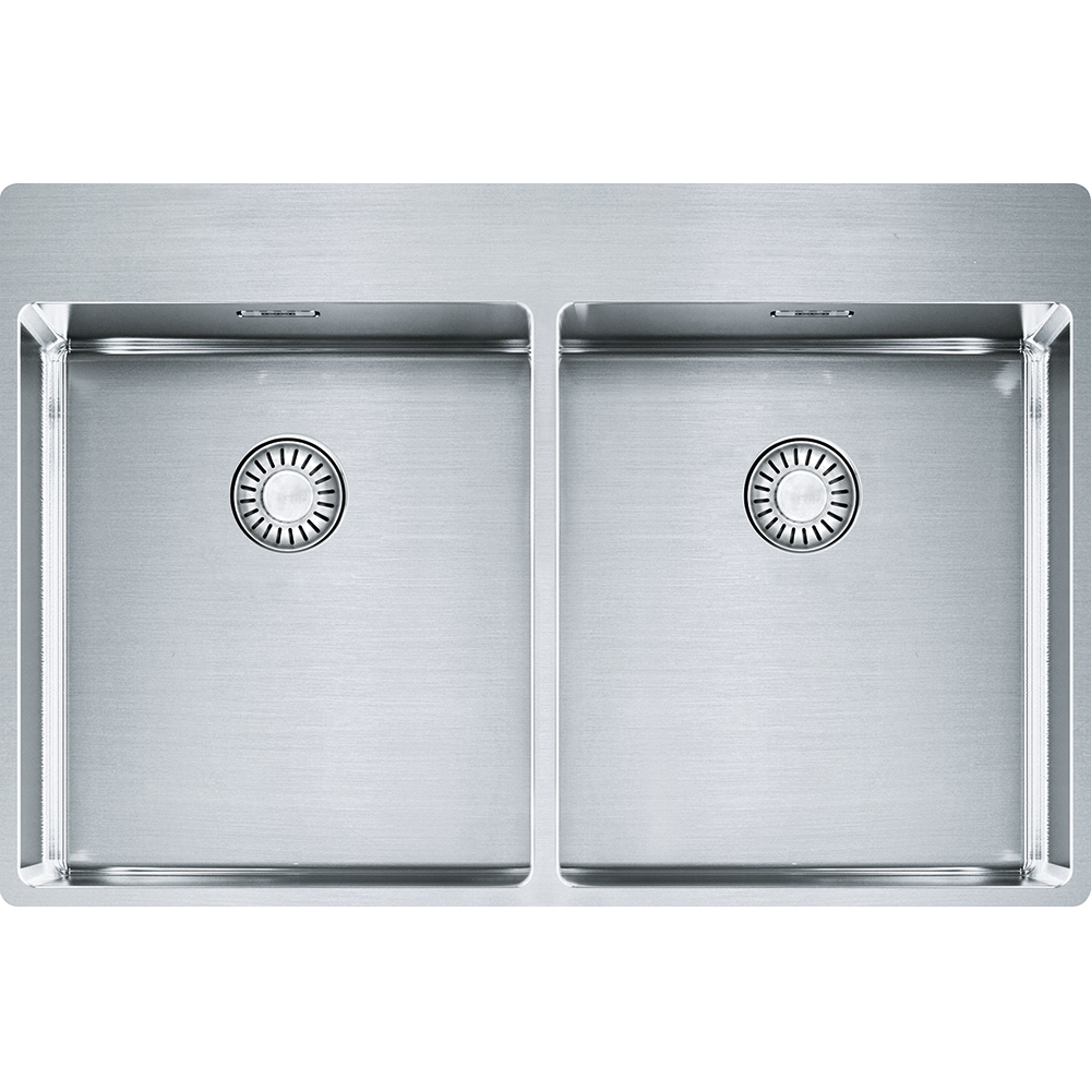 FRANKE Spüle BOX BXX 220-36-36 A mit Druckknopfventil Edelstahl massiv