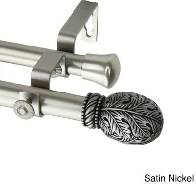 InStyleDesign Laurel Adjustable Double Curtain Rod
