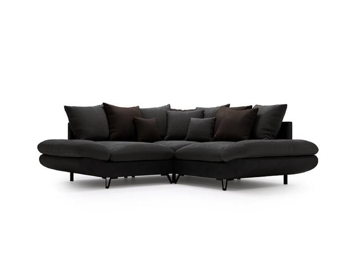 Ecksofa BOATT Stoff grau