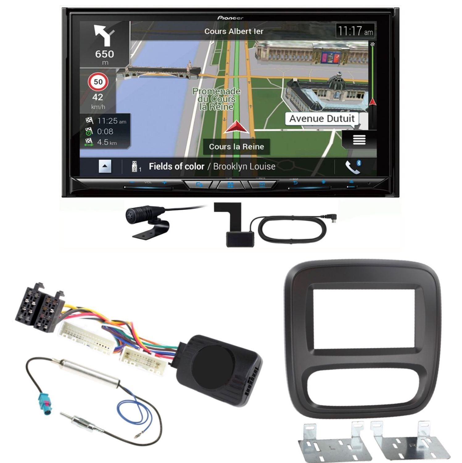Pioneer AVIC-Z930DAB USB DAB+ MP3 Navigation CD Einbauset für Renault Trafic 3