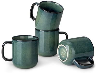 vancasso Starry 4-Piece Cylindrical Stoneware Coffee Mug Set