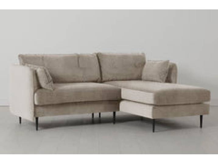 Model 19 Dreisitzer Chaiselongue-Sofa (Rechts), Kreideweiß
