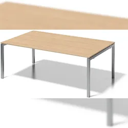 Bisley Cito Konferenztisch - Meetingtisch XXL Schreibtisch in Ahorn - Gestell: silber