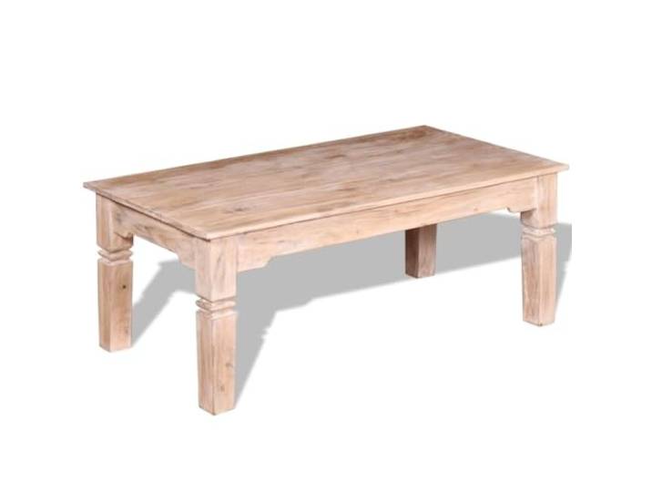 GHVBNMF Couchtisch Massivholz Akazie Wohnzimmertisch 110x60x45 cm Handgefertigter Beistelltisch aus Akazienholz mit weiß gebürsteter Oberfläche für Wohnzimmer und Lounge.