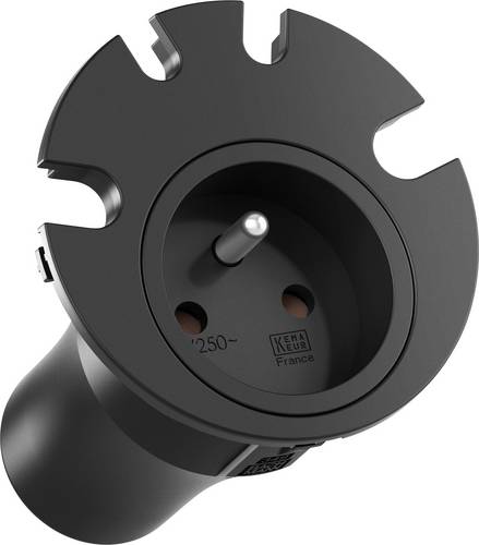 Bachmann 938.002 1fach Einbau-Steckdose versenkbar IP20 Schwarz