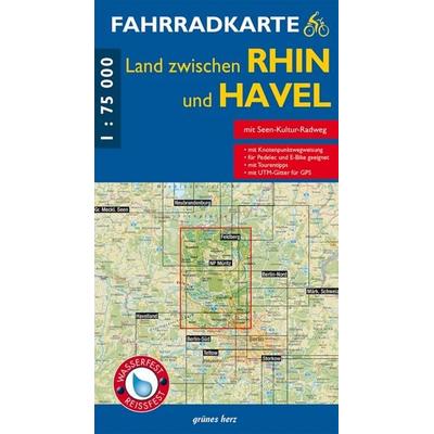 Fahrradkarte Land zwischen Rhin und Havel, Sonstige von , Grünes Herz, 978-3-86636-259-8