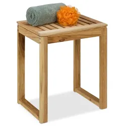 Relaxdays Hocker aus Holz Hellbraun