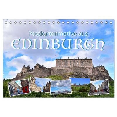 Postkartenmotive aus Edinburgh (Tischkalender 2027 DIN A5 quer), CALVENDO Monatskalender