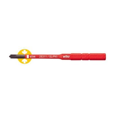 Wiha VDE Schlitz, Plus/Minus Wechselklinge SL/PH 2 75 mm Passend für (Serie Schraubendreher) Wiha Torque