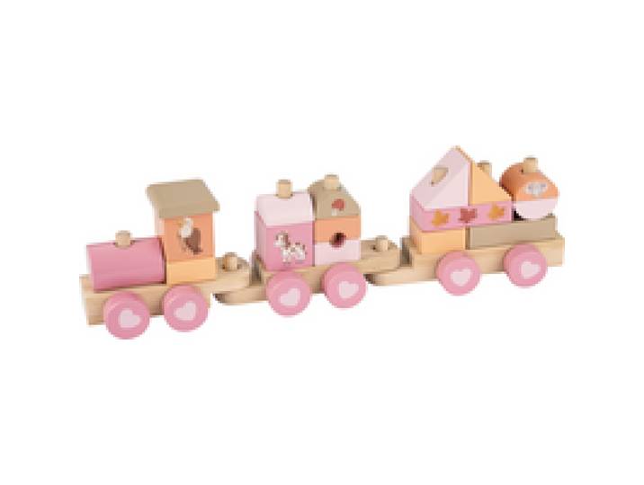 LUPILU® Train en bois (rose)