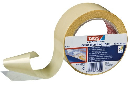 Tesa Dubbelzijdig Folie-plakband, Breedte: 50 mm, Lengte: 25 m
