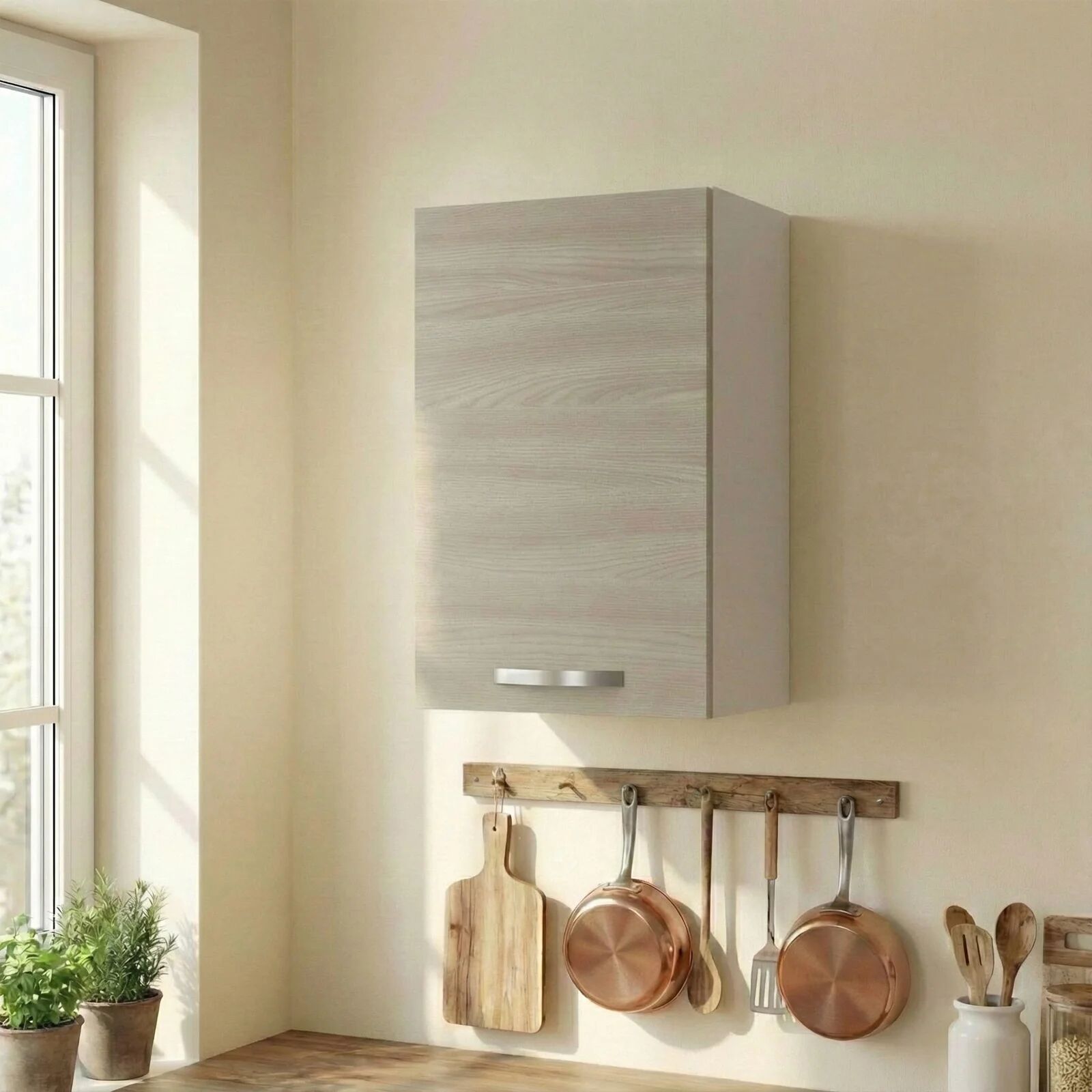garneroarredamenti Pensile sospeso cucina 40x72h cm 1 anta rovere olmo Talise