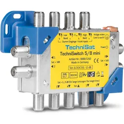 TechniSat TechniSwitch 5/8 mini (Multischalter), SAT Zubehör, Gelb, Blau