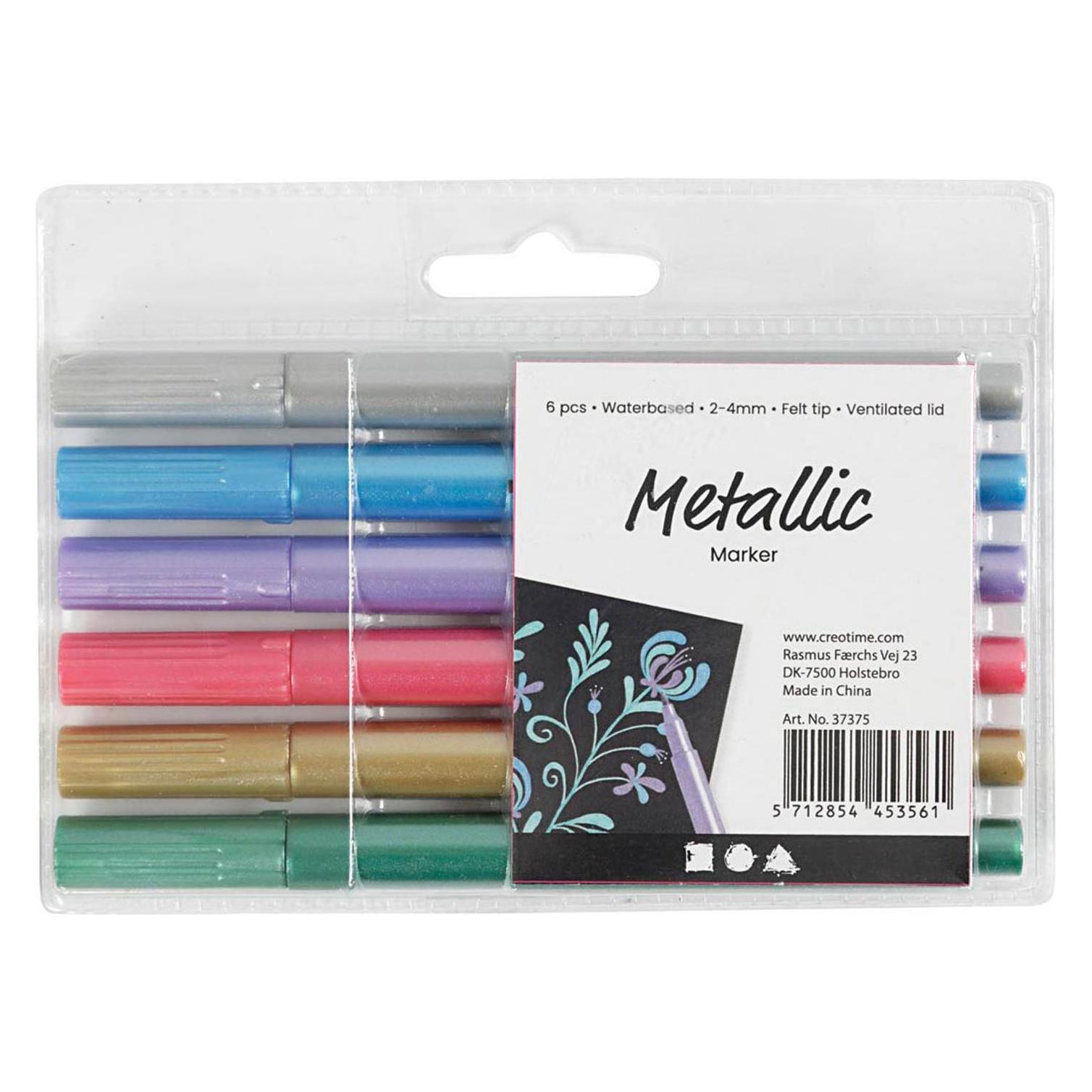 Creativ Company Fasermaler Metallic 6 Stück (6x) (37375)