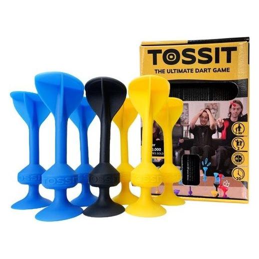 Tossit Gra w rzutki z silikonowymi przyssawkami Zestaw Startowy niebieski i żółty (TOSS-SPLSET-BLYE)