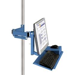 Manuflex LZ8201.5007 ESD Standard ESD-Monitorträger für Alu-Aufbauportale mit Tastatur- und Mausfläche, VESA-Adapter 100 mm