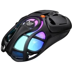 Onikuma DM02 gaming mouse (black) (Kabelgebunden, Kabellos), Maus, Schwarz