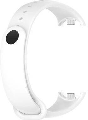 Inspired Living SportFlex Silicone Xiaomi Mi Band Strap Comfortable Replacement Wristband For Mi Band 8, 9 & 10 white