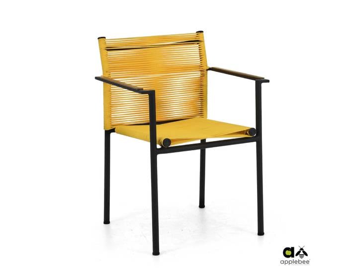 2er Set Apple Bee Jakarta Dining Armstuhl Aluminium/Rope