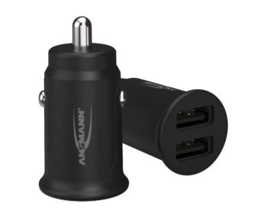 Ansmann 12 W Kfz-Ladegerät In-Car-Charger CC212 (Schwarz) 1000-0030