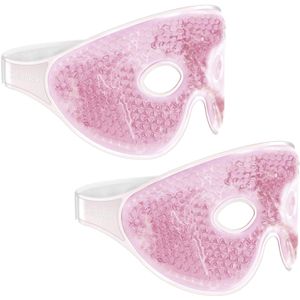 Navaris Kühlmaske Augen-Gelmaske, 2 Stück, für Augen, pink