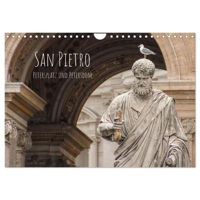 San Pietro - Petersplatz und Petersdom (Wandkalender 2027 DIN A4 quer), CALVENDO Monatskalender