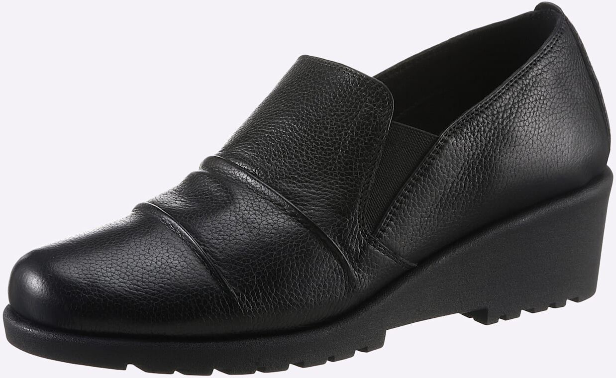 Slipper, Damen, Gr. 37, schwarz, Glattleder, Schuhe Slipper schwarz 37