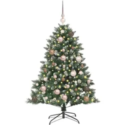 vidaXL, Weihnachtsbaum, Alexander (mit LEDs und rose gold Kugeln) (120 cm)