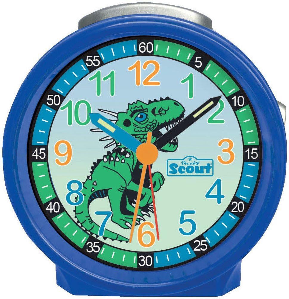 Scout Kinderwekker 166000019 FRIENDS blauw met dinosaurus