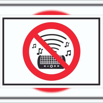 HB-Druck Schild Laute Musik verboten Symbol A0 (841x1189mm)